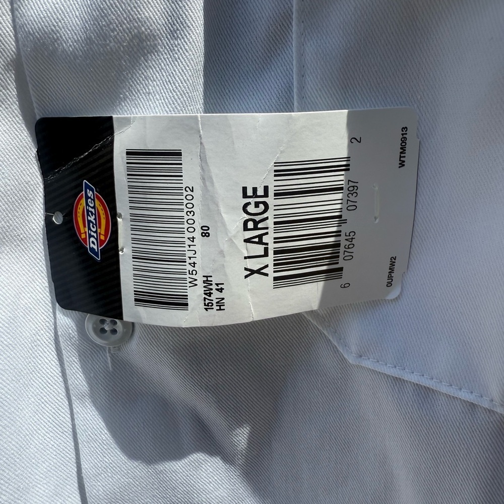 Dickies White Casual Button Down Shirt Relaxed Fit EA103 - Picture 6 of 8